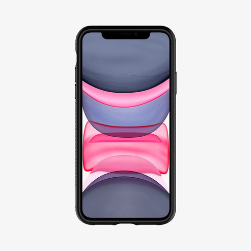 075CS27134 - iPhone 11 Pro Max Case Liquid Air in matte black showing the back